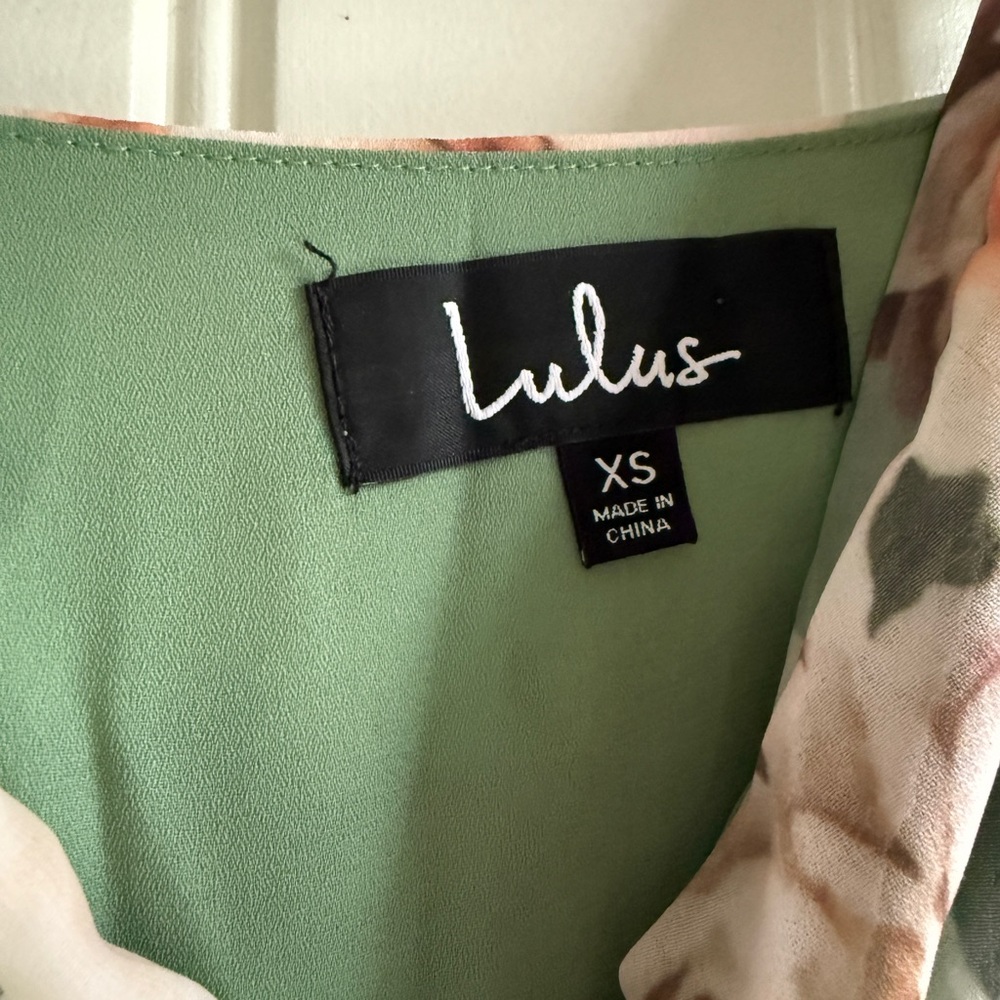 Lulu's Floral Sage Maxi Dress - Picture 4 of 4